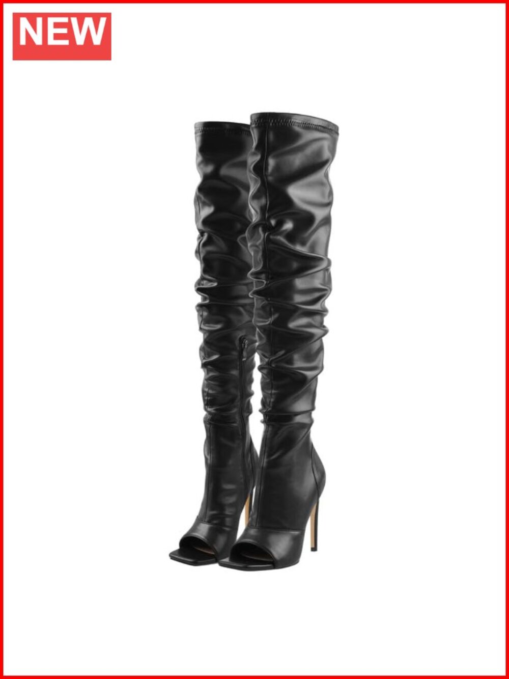 LISHAN Women's Stiletto Heel Over The Knee Boots Pointed Toe
